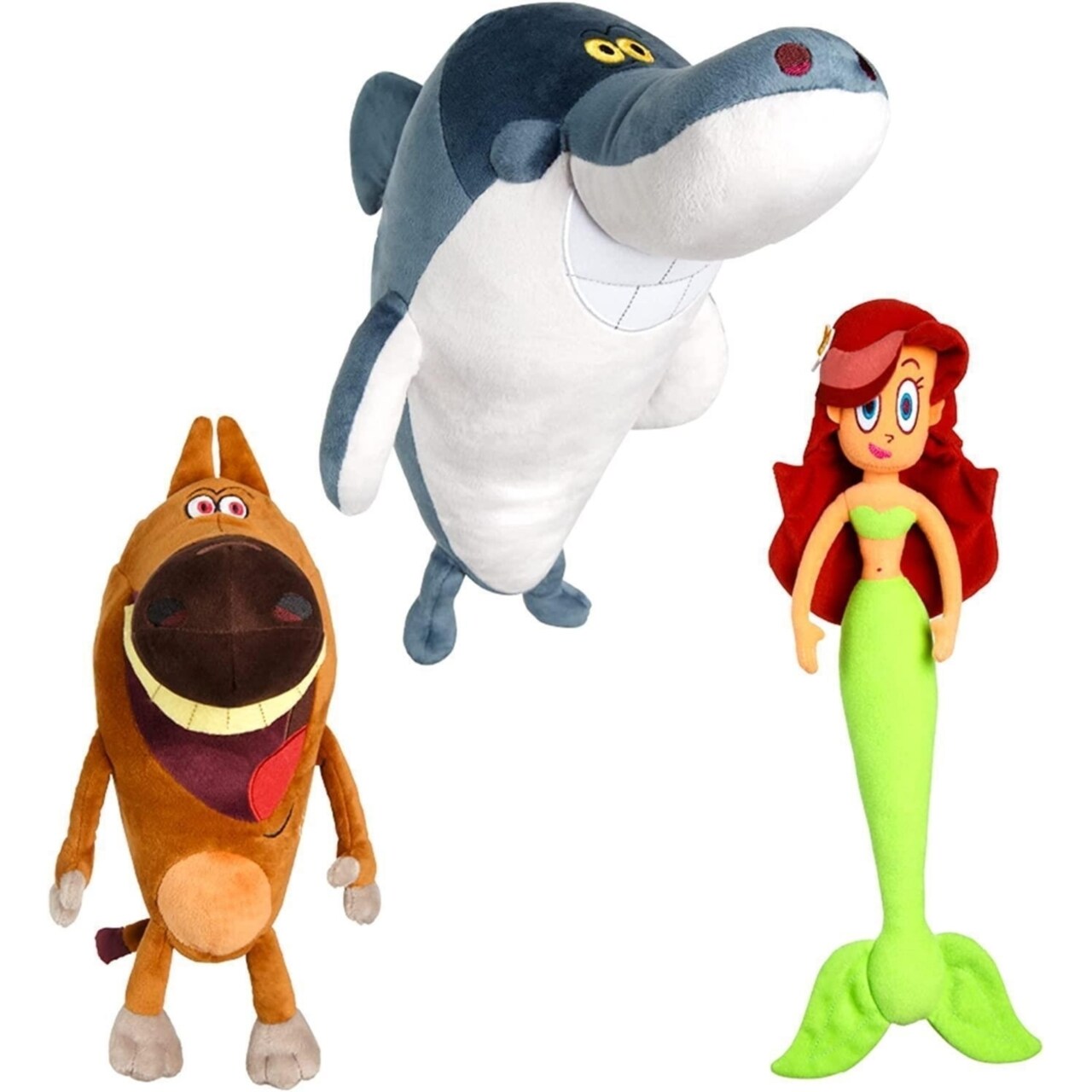 Zig And Sharko Plush Doll 3Pk Marina Mermaid Shark Hyena Bundle Tv Series Mighty Mojo